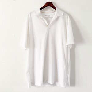 Nike Golf Fit Dry White Men's Polo Size XXL Performance Style 3-Button Neckline